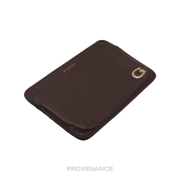 🔴 Gucci G Card Holder Wallet - Brown Leather - Picture 4 of 6